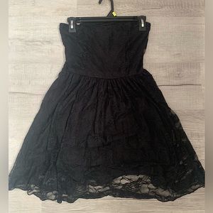 Strapless lace dress